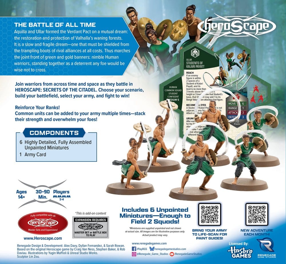 Heroscape Juego de Mesa Expansión de Ejército Students of Kalari Pyatt *Edición Inglés*