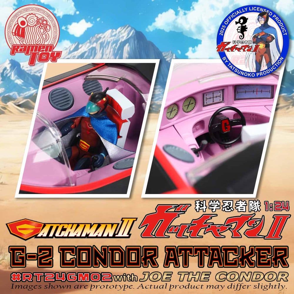 Gatchaman II Figura Escala 1:24 G-2 Condor Attacker con Joe el Cóndor