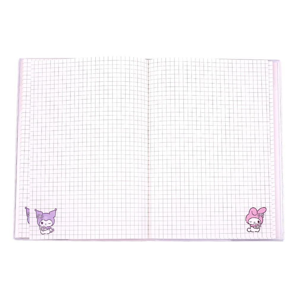 Sanrio Libreta Kuromi & My Melody Pastel Flower Holographic Checkered - Z POP Toys