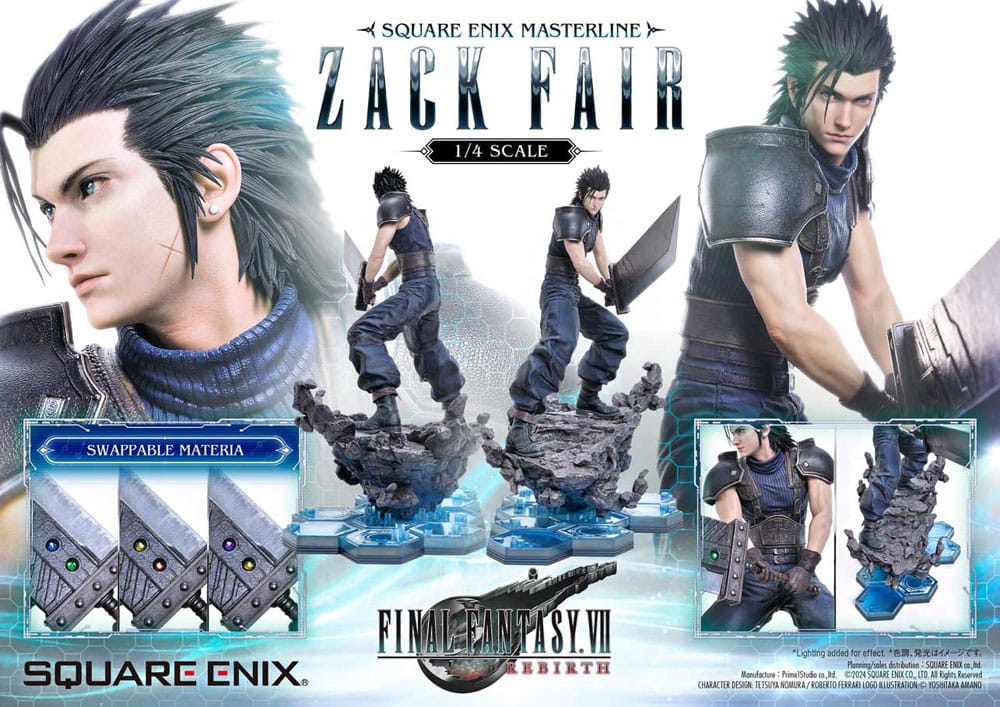 Final Fantasy VII Rebirth Estatua 1/4 Zack Fair 57 cm
