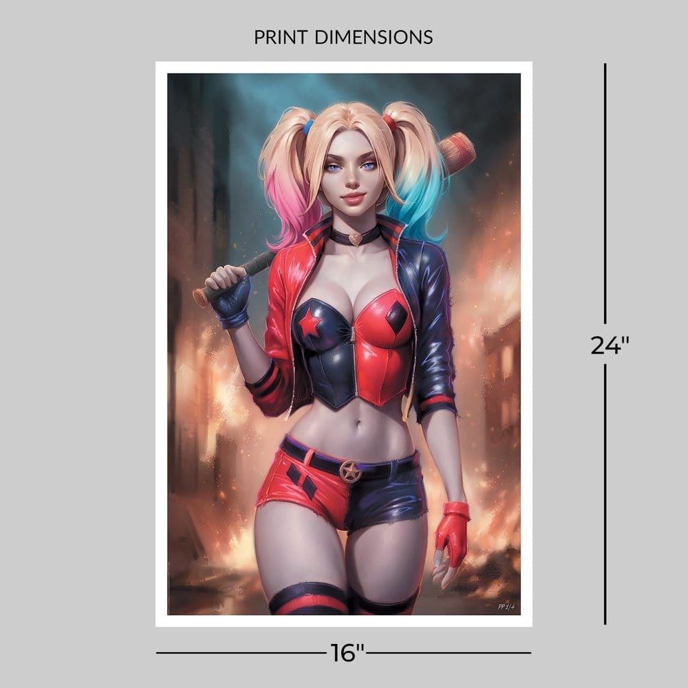 DC Comics Litografia Harley Quinn 41 x 61 cm - sin marco