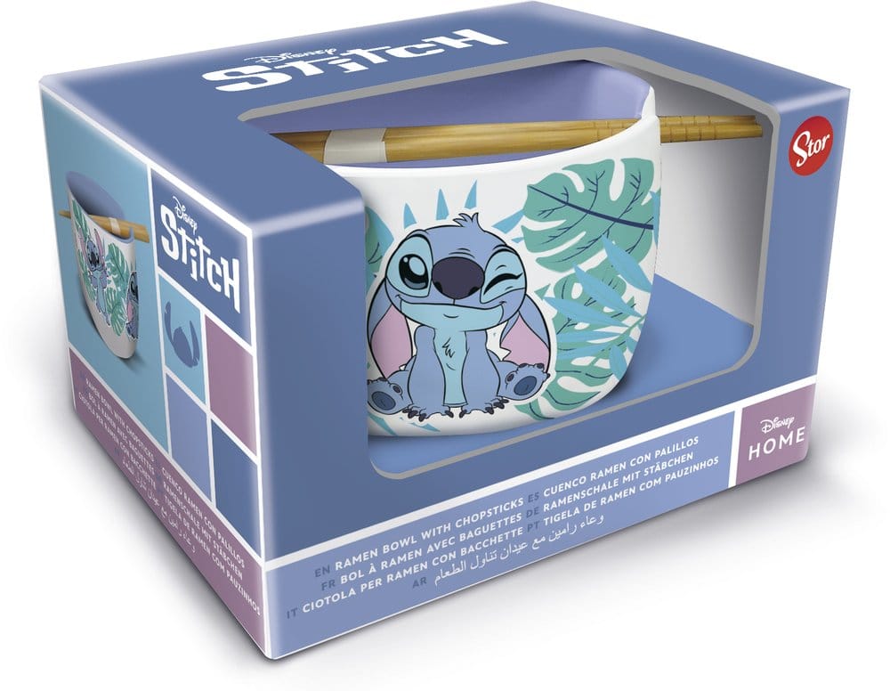 Lilo & Stitch Bol para Ramen con Palillos Stitch Aloha