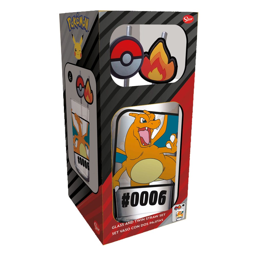 Pokémon Vaso Tumbler con pajitas Glurak 480 ml