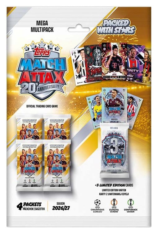 UEFA Club Competition Match Attax 2026/27 Cartas Coleccionables Mega Multipack