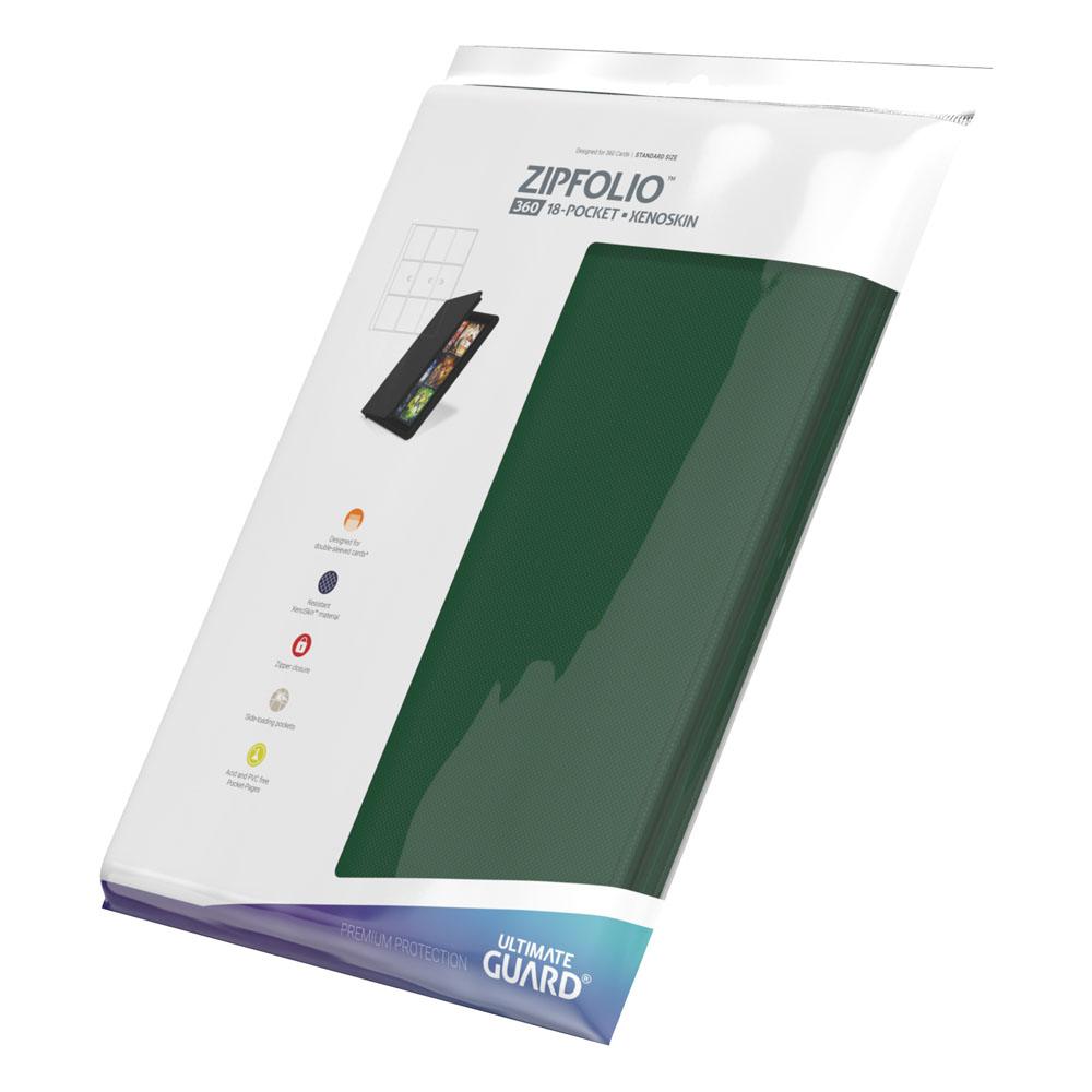 Ultimate Guard Zipfolio 360 - 18-Pocket XenoSkin Verde