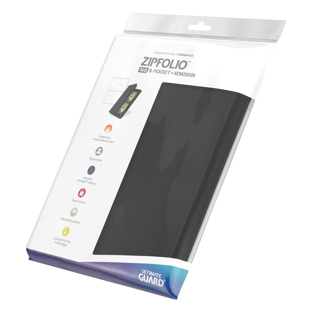 Ultimate Guard Zipfolio 160 - 8-Pocket XenoSkin Negro