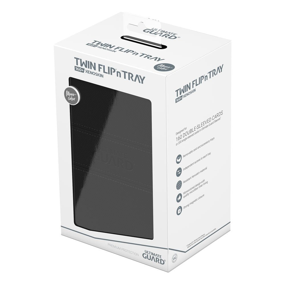 Ultimate Guard Twin Flip`n`Tray 160+ XenoSkin Monocolor Negro