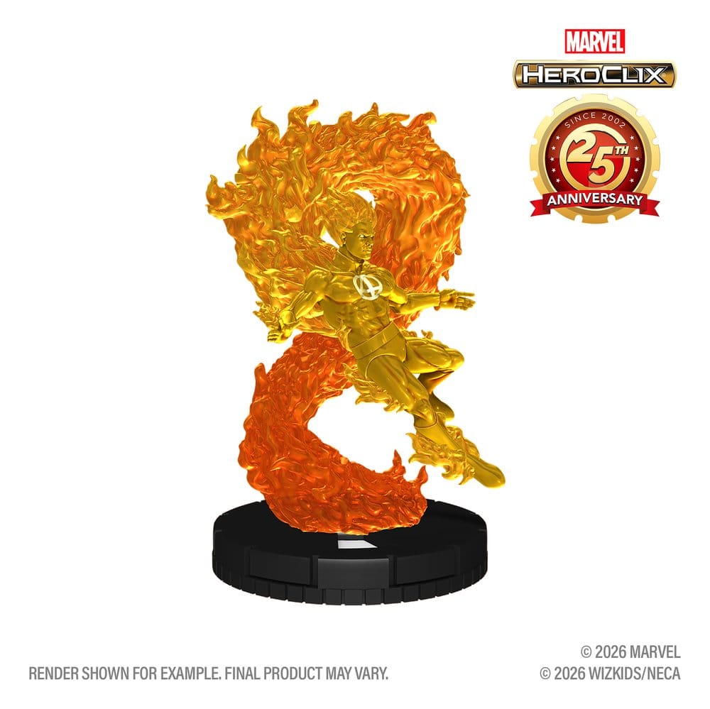 Marvel HeroClix: 25th Anniversary Figura Human Torch 5 cm