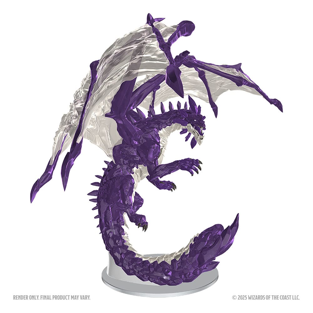 D&D Nolzur's Marvelous Miniatures sin pintar Adult Amethyst Dragon 38 cm - Z POP Toys