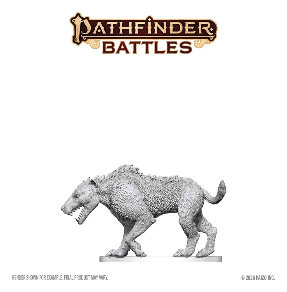 Pathfinder Battles Deep Cuts Miniatura sin pintar Hyaenodon 13 cm
