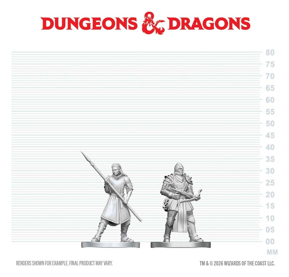 D&D Nolzur's Marvelous Miniatures Figuras Mini Town Guards 13 cm