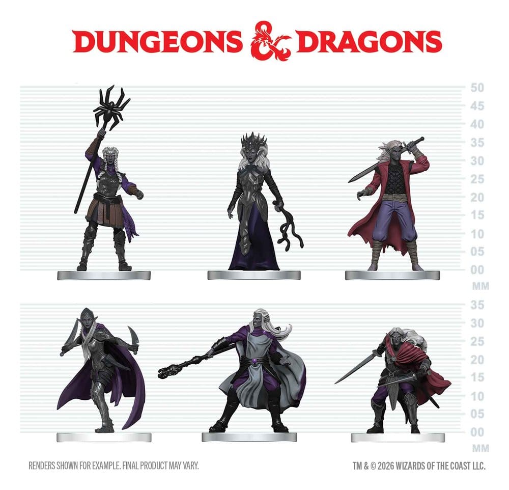 D&D Icons of the Realms Figuras Mini Drow Warband 20 cm