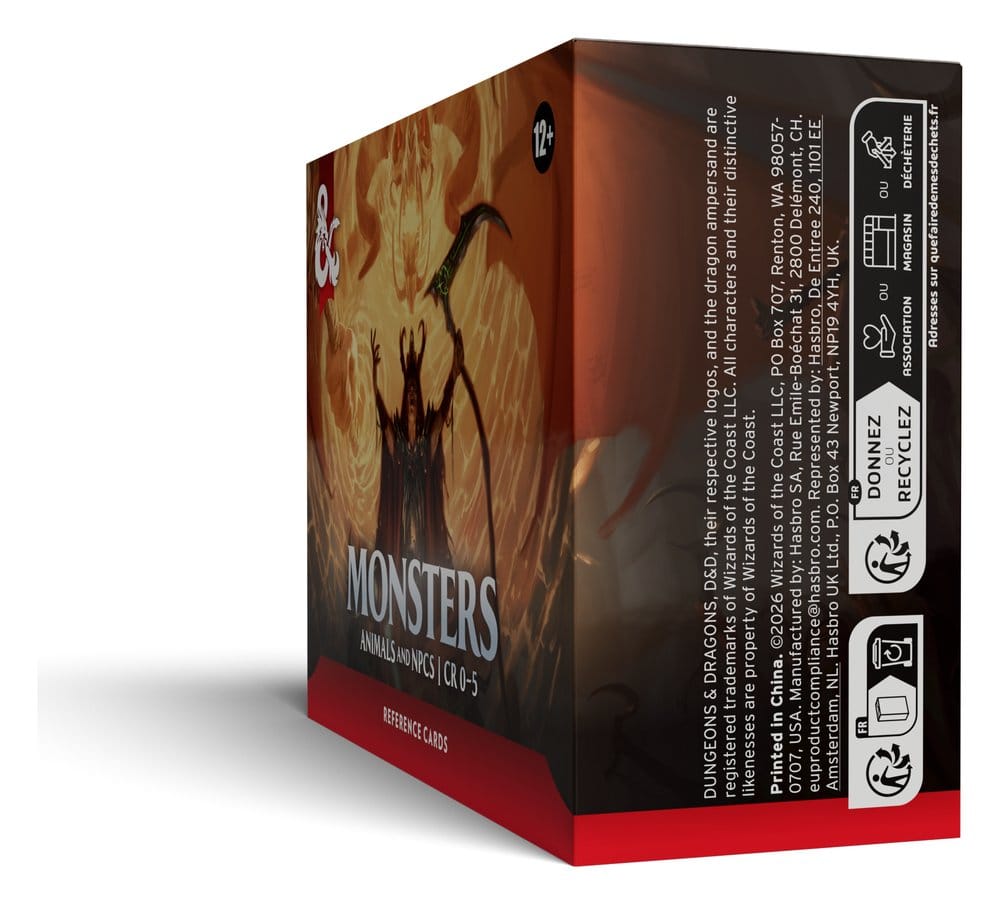 Dungeons & Dragons RPG Tarjetas de Referencia: Monstruos (Animales y PNJs) *Edición Inglés*
