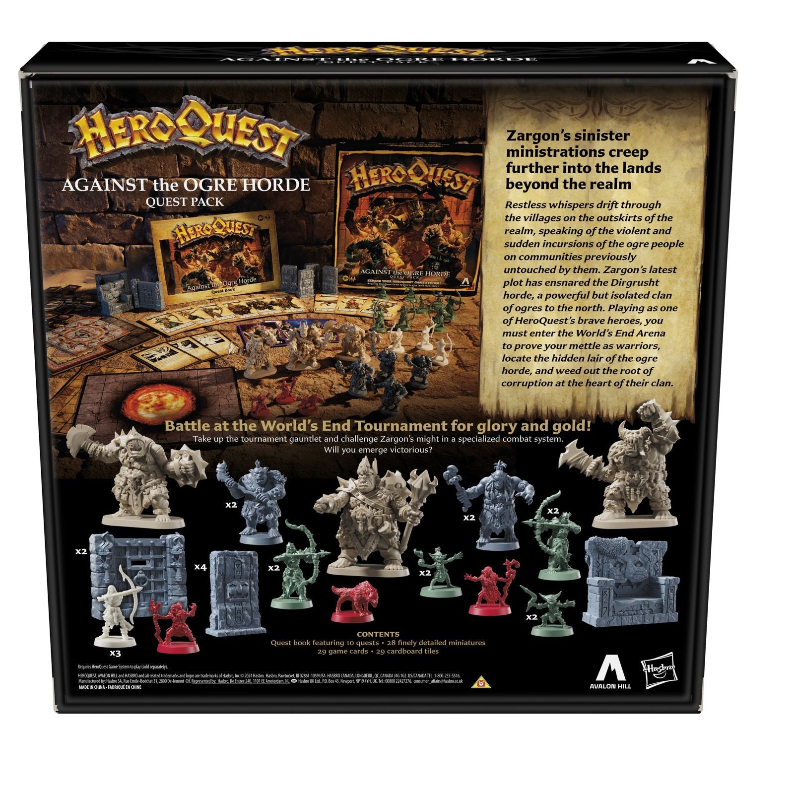 AGAINST THE OGRE HORDE - ENGLISH QUEST PACK FOR HEROQUEST - HASBRO GAMING 