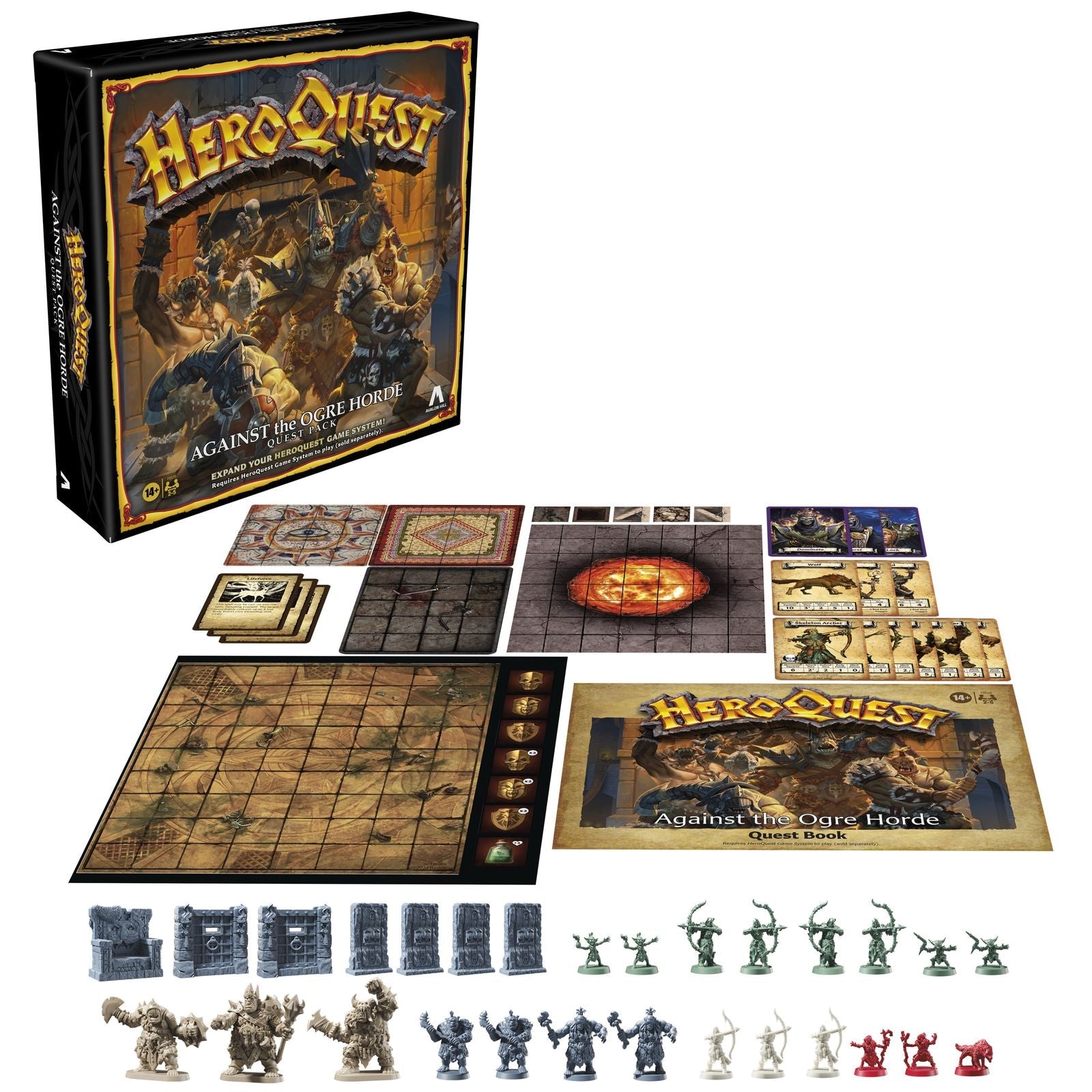 AGAINST THE OGRE HORDE - ENGLISH QUEST PACK FOR HEROQUEST - HASBRO GAMING 