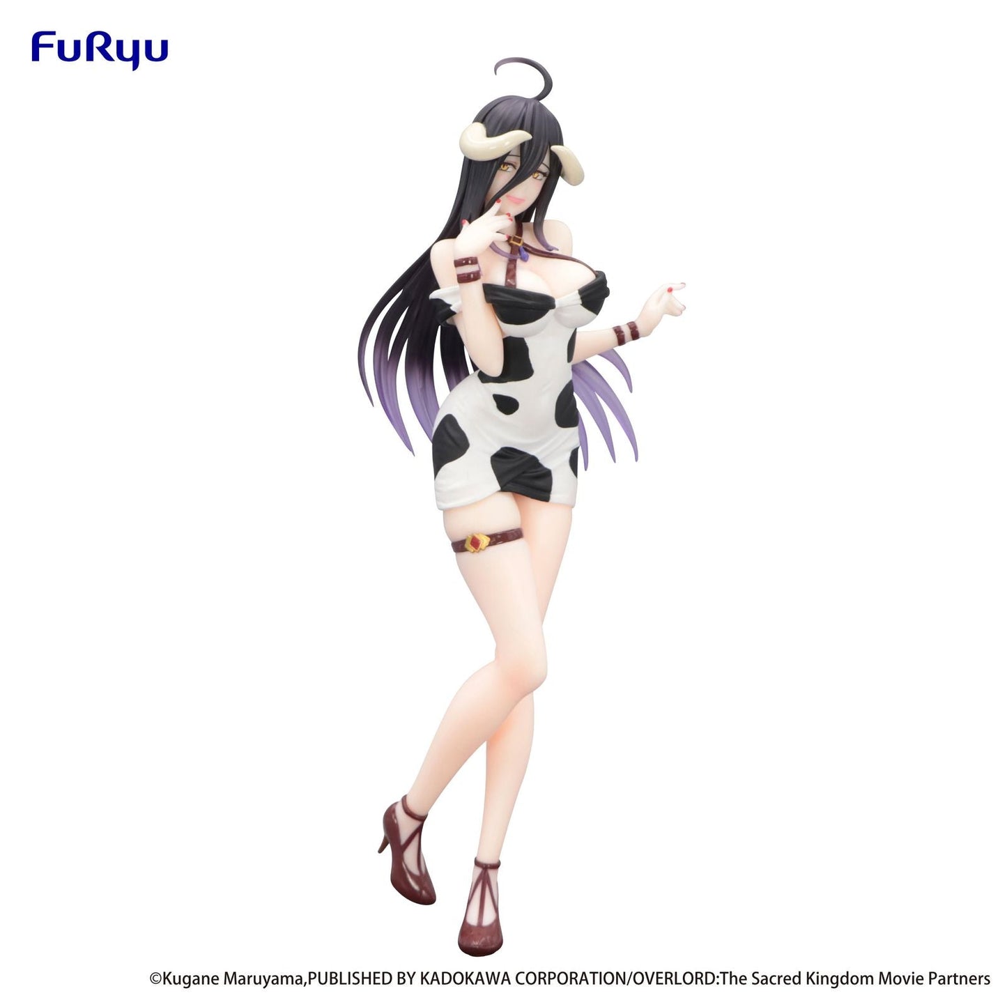 ALBEDO MINI DRESS COW PATTERN VERSION FIGURA 21 CM OVERLORD TRIO-TRY-IT