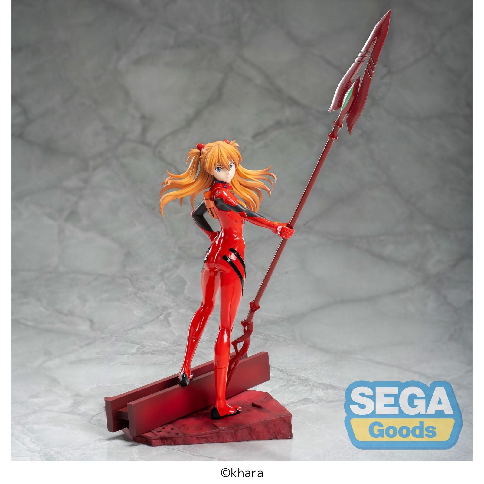 ASUKA SHIKINAMI LANGLEY SPEAR OF CASSIUS FIGURA 20 CM EVANGELION 3.0 + 1.0 THRICE UPON A TIME LUMINASTA