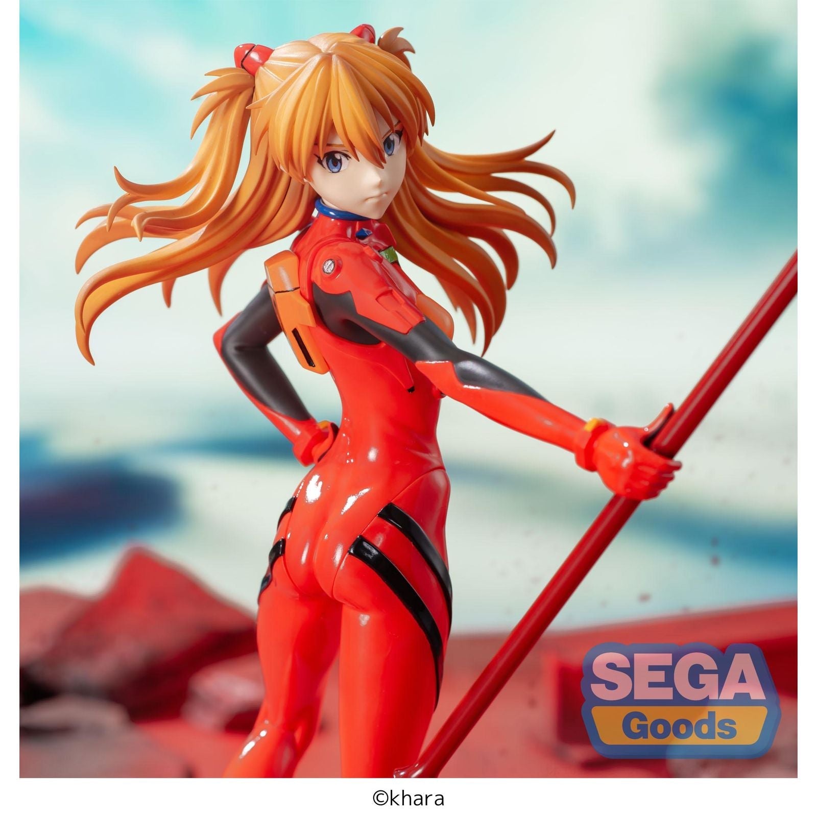 ASUKA SHIKINAMI LANGLEY SPEAR OF CASSIUS FIGURA 20 CM EVANGELION 3.0 + 1.0 THRICE UPON A TIME LUMINASTA