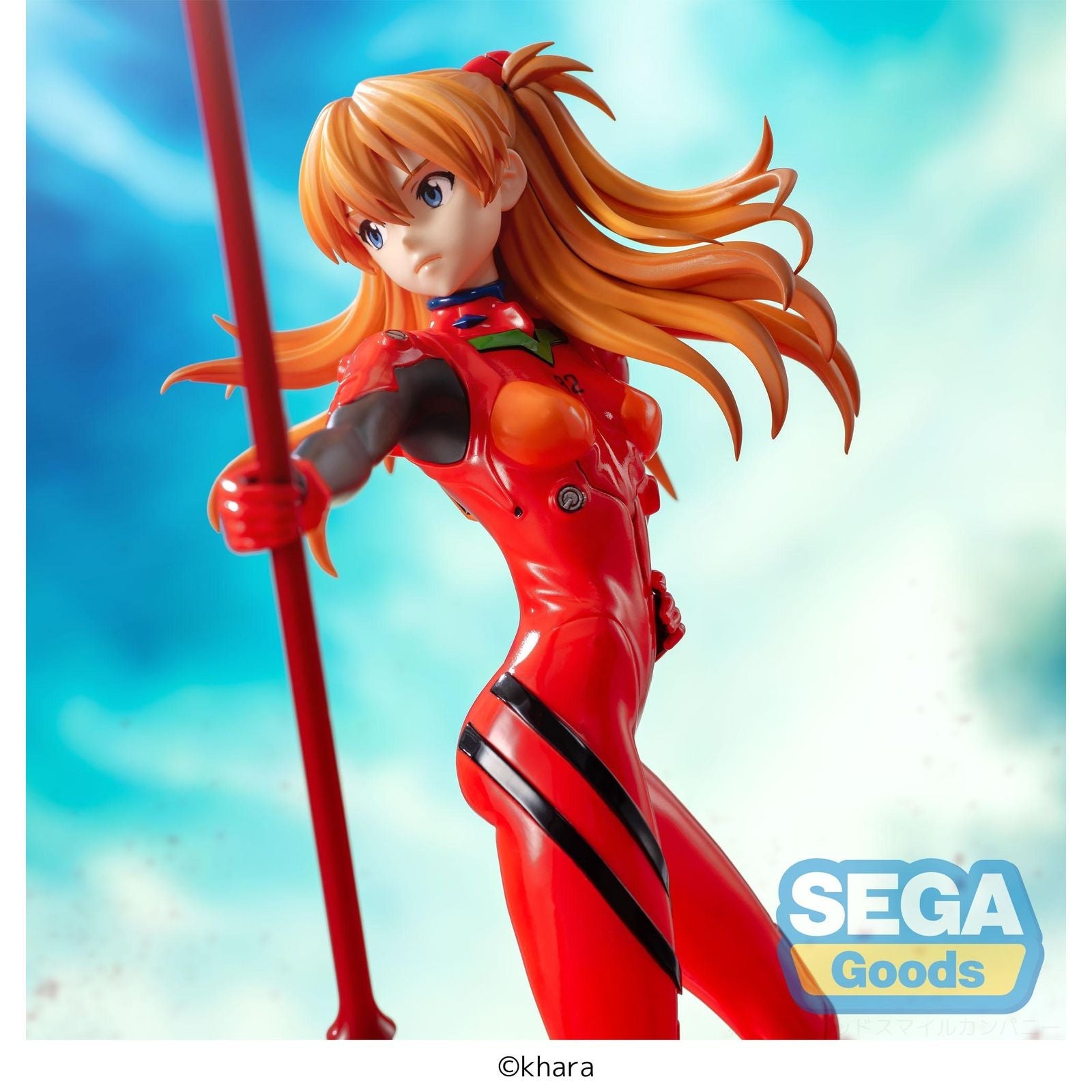 ASUKA SHIKINAMI LANGLEY SPEAR OF CASSIUS FIGURA 20 CM EVANGELION 3.0 + 1.0 THRICE UPON A TIME LUMINASTA