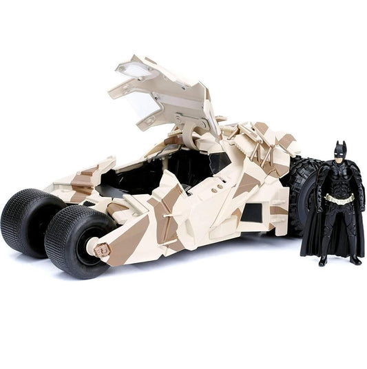 BATMAN & DARK KNIGHT BATMOBILE CAMOUFLAGE VER. 2008 SET 1/24 SCALE DC UNIVERSE