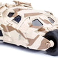 BATMAN & DARK KNIGHT BATMOBILE CAMOUFLAGE VER. 2008 SET 1/24 SCALE DC UNIVERSE 