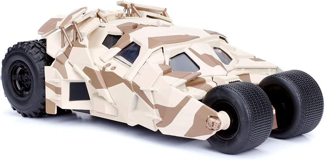 BATMAN & DARK KNIGHT BATMOBILE CAMOUFLAGE VER. 2008 SET 1/24 SCALE DC UNIVERSE 