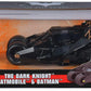 BATMAN & DARK KNIGHT BATMOBILE 2008 SET 1/24 SCALE DC UNIVERSE 