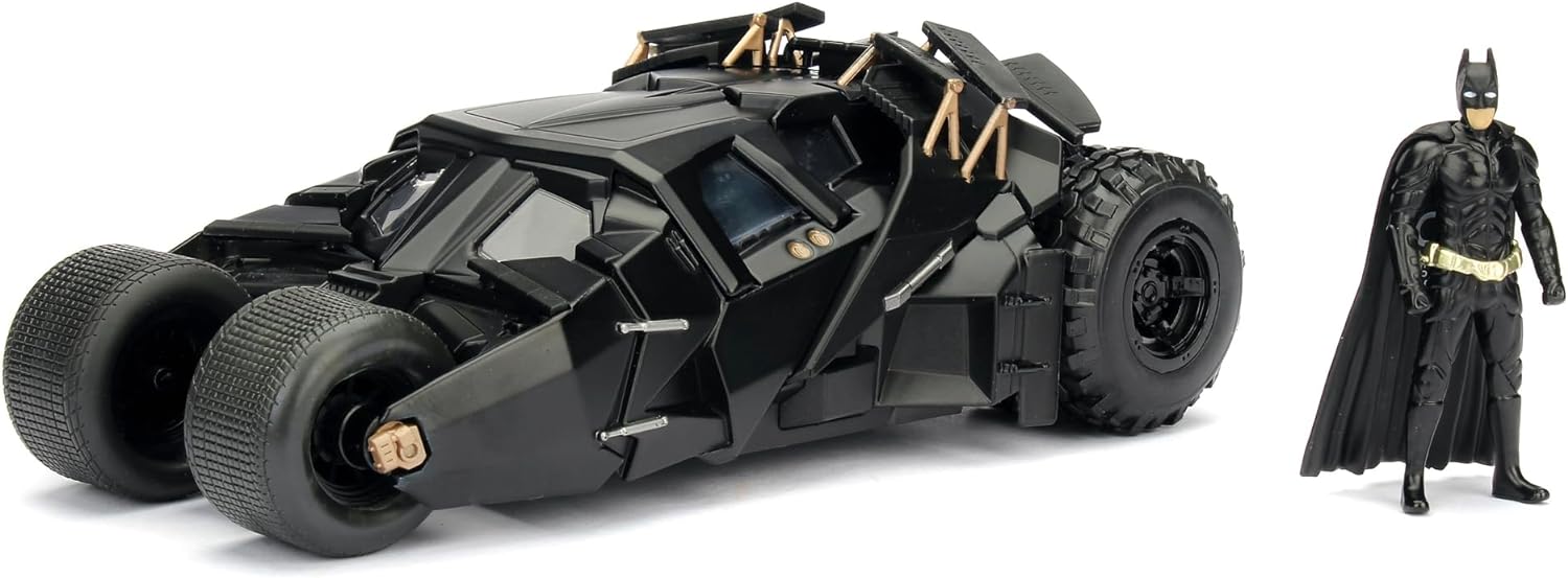 BATMAN & DARK KNIGHT BATMOBILE 2008 SET 1/24 SCALE DC UNIVERSE 