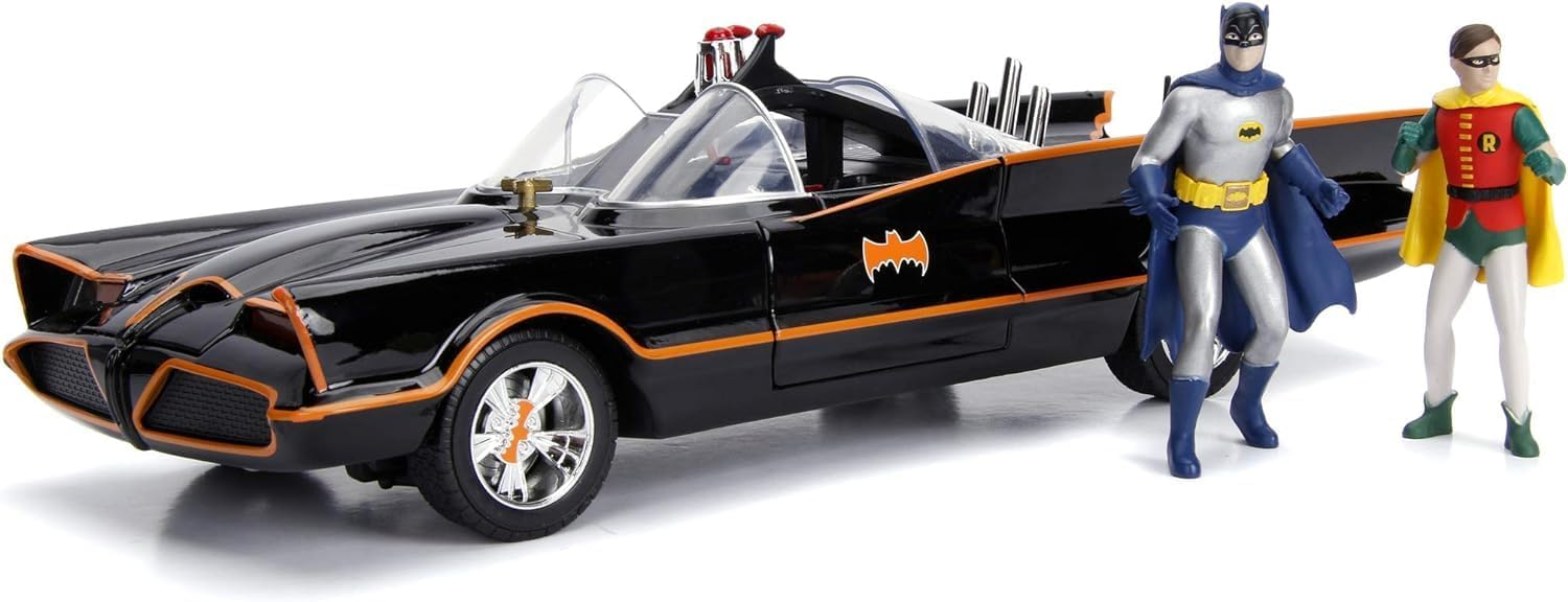 BATMOBILE 1966 CLASSIC TV & SET 2 FIGURAS 1/18 SCALE DC UNIVERSE