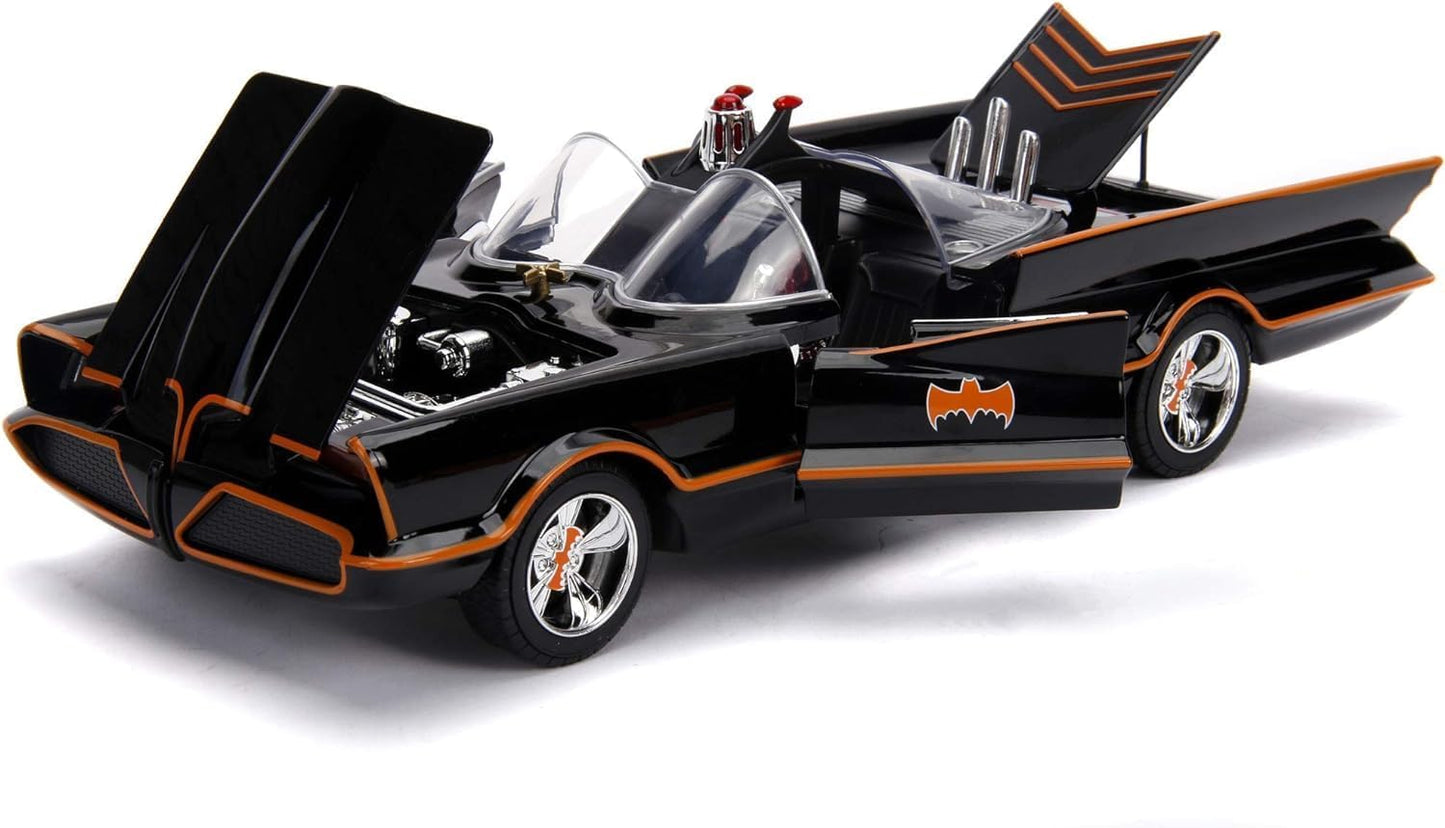 BATMOBILE 1966 CLASSIC TV & SET 2 FIGURAS 1/18 SCALE DC UNIVERSE