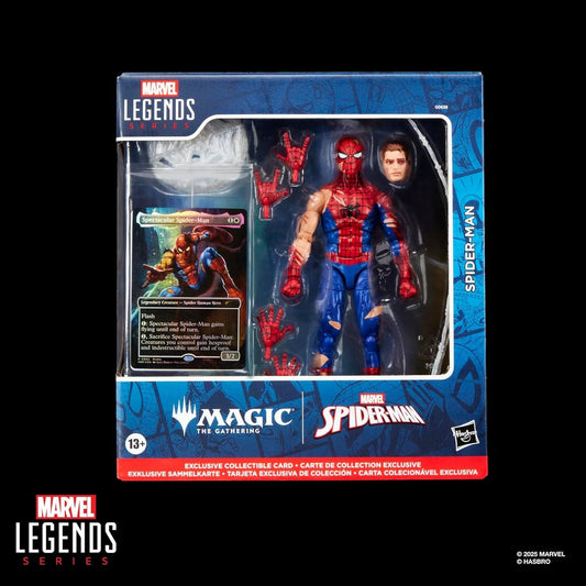BATTLE-DAMAGED SPIDER-MAN FIGURA 15 CM MARVEL LEGENDS SERIES & MAGIC: THE GATHERING