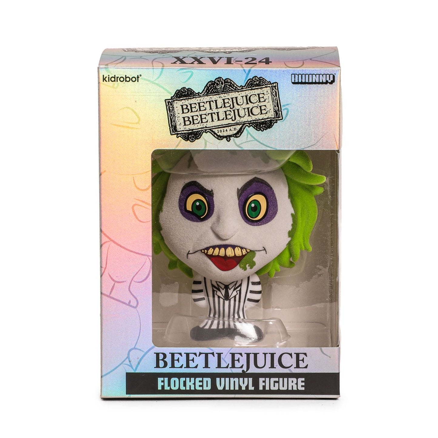 BEETLEJUICE FIG. 10 CM BEETLEJUICE BEETLEJUICE BHUNNY FLOCKED VYNIL BY KIDROBOT