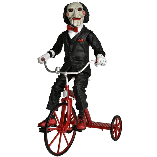 BILLY THE PUPPET WITH SOUND RIDING TRICYCLE VERSION FIGURA 33 CM SAW RE-RUN