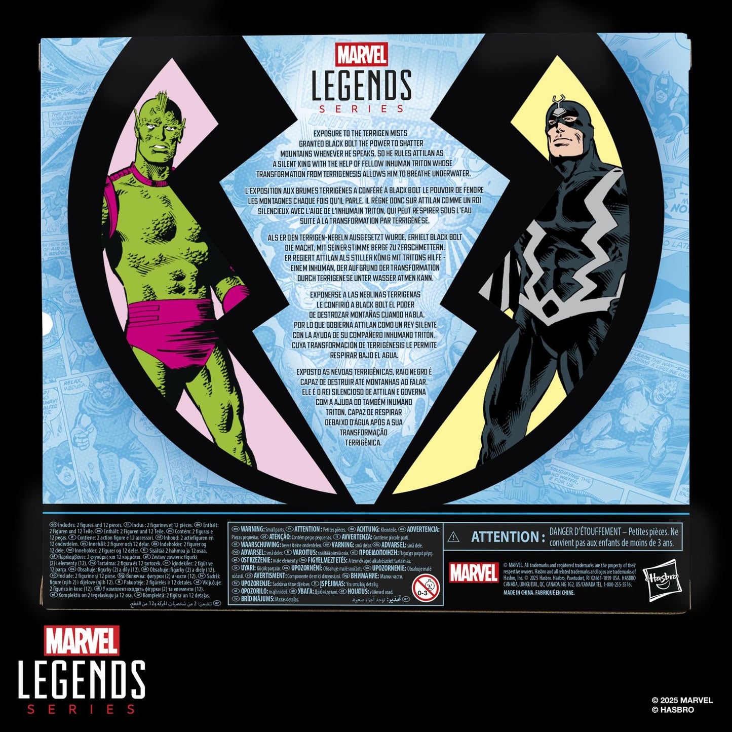 BLACK BOLT & TRITON PACK 2 FIGURAS 15 CM INHUMANS MARVEL LEGENDS SERIES