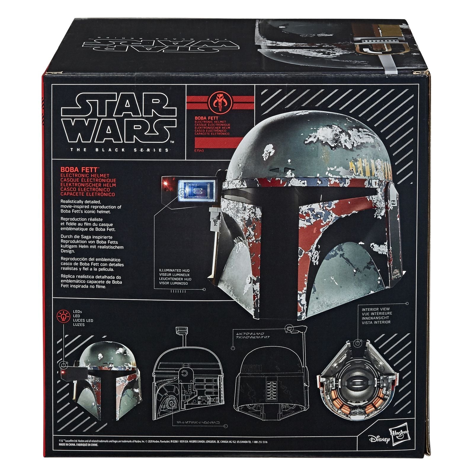 BOBA FETT CASCO ELECTRONICO PREMIUM REPLICA ESCALA 1:1 STAR WARS THE EMPIRE STRIKES BACK THE BLACK SERIES