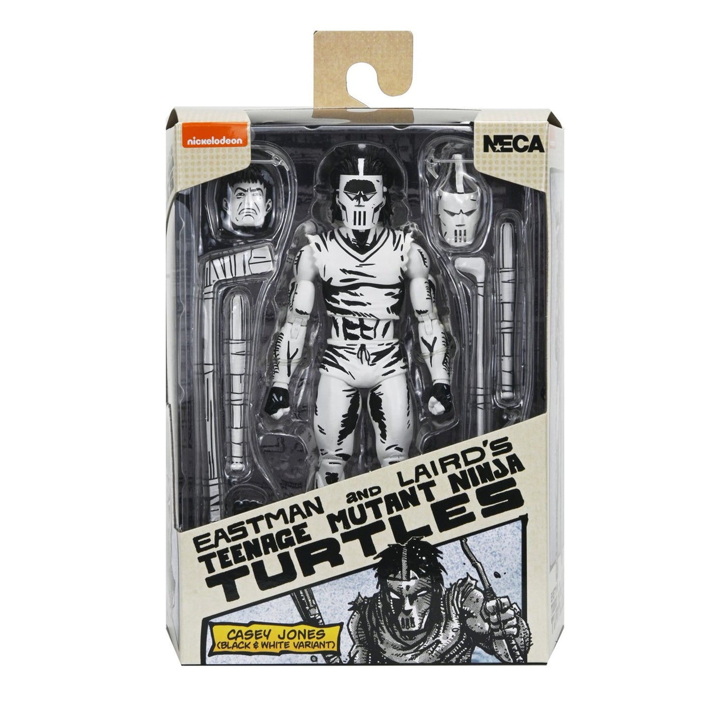 CASEY JONES BLACK & WHITE VERSION SCALE ACTION FIGURA 18 CM TEENAGE MUTANT NINJA TURTLES MIRAGE COMICS