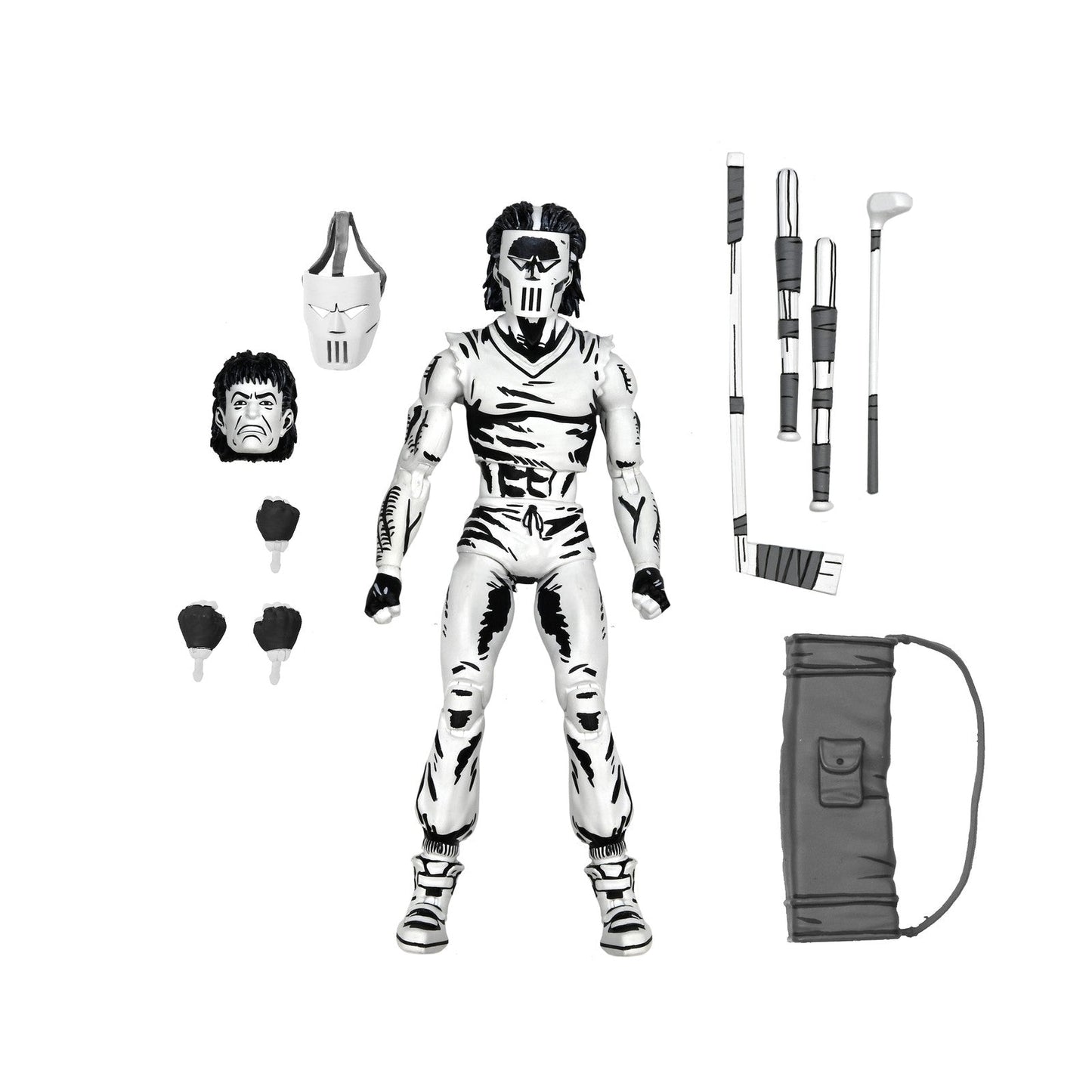 CASEY JONES BLACK & WHITE VERSION SCALE ACTION FIGURA 18 CM TEENAGE MUTANT NINJA TURTLES MIRAGE COMICS