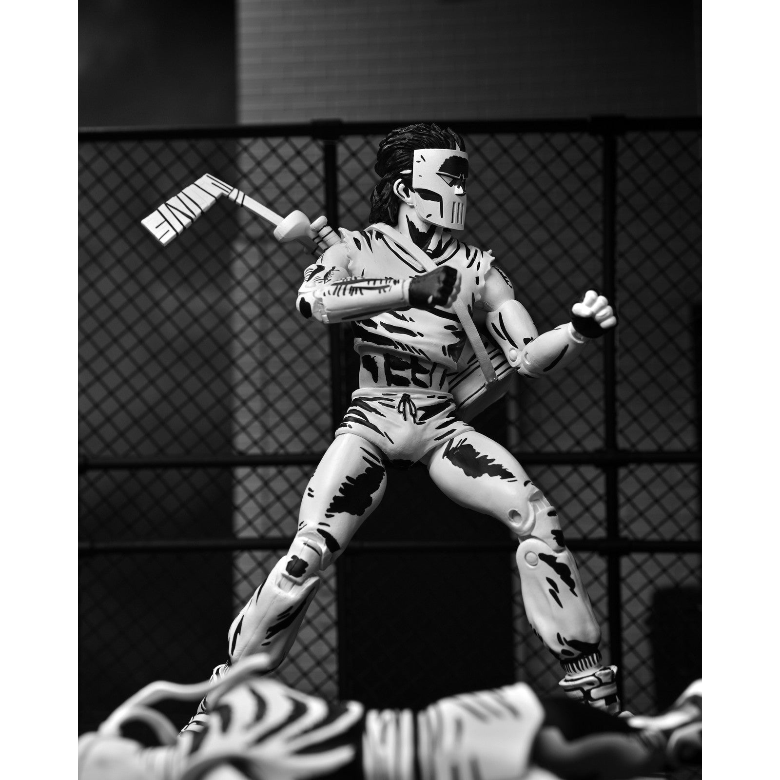 CASEY JONES BLACK & WHITE VERSION SCALE ACTION FIGURA 18 CM TEENAGE MUTANT NINJA TURTLES MIRAGE COMICS