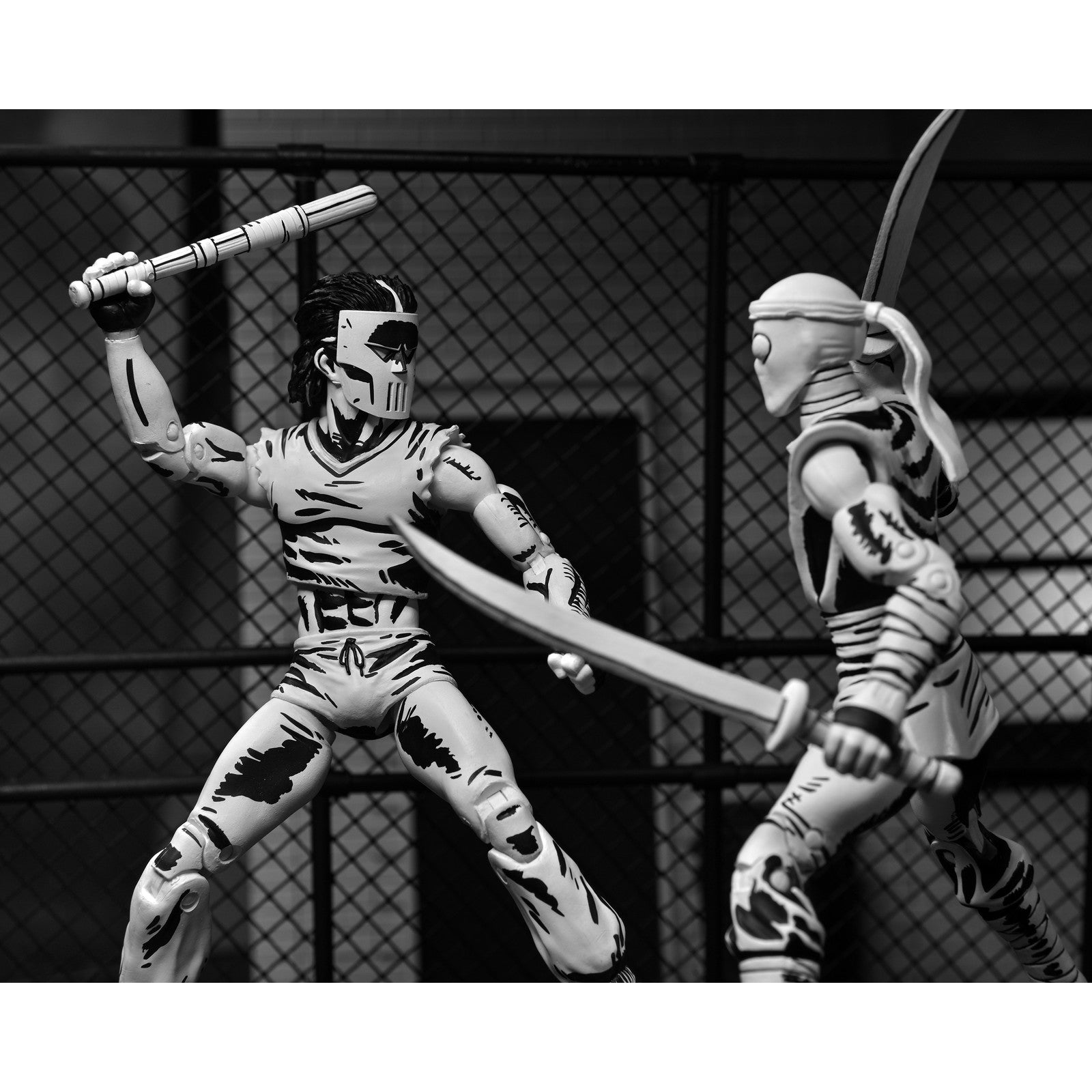 CASEY JONES BLACK & WHITE VERSION SCALE ACTION FIGURA 18 CM TEENAGE MUTANT NINJA TURTLES MIRAGE COMICS