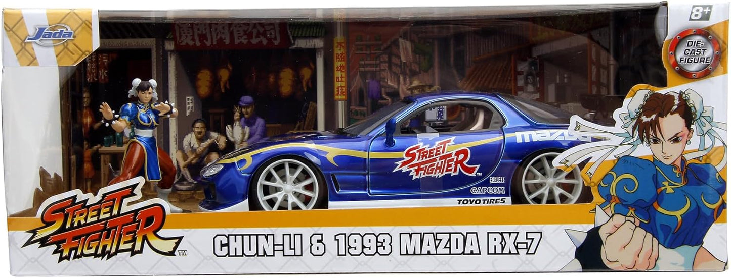 CHUN-LI & 1993 MAZDA RX-7 SET 1/24 SCALE STREET FIGHTER II 