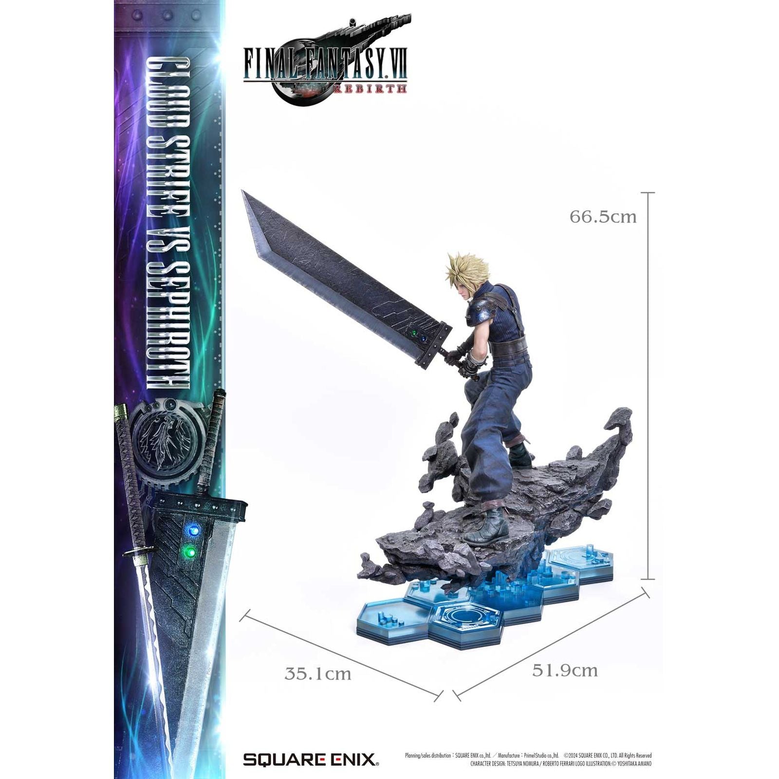 CLOUD STRIFE & SEPHIROTH SET 2 ESTATUAS 68 / 69 CM FINAL FANTASY VII REBIRTH MASTERLINE 1/4 SCALE
