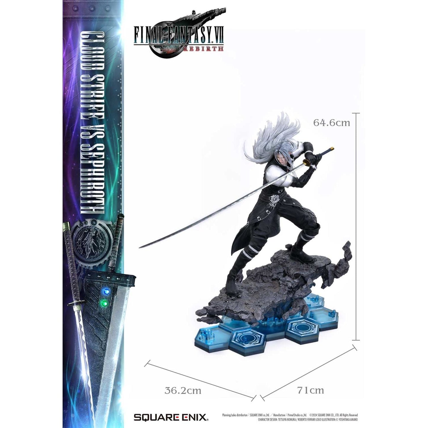 CLOUD STRIFE & SEPHIROTH SET 2 ESTATUAS 68 / 69 CM FINAL FANTASY VII REBIRTH MASTERLINE 1/4 SCALE