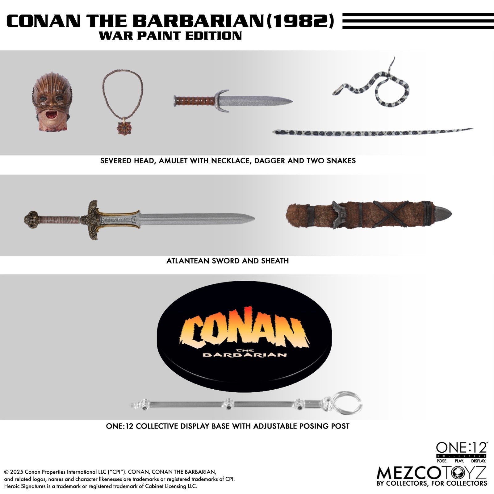 CONAN WAR PAINT EDITION FIGURA 16 CM CONAN THE BARBARIAN 1982 ONE 12 COLLECTIVE