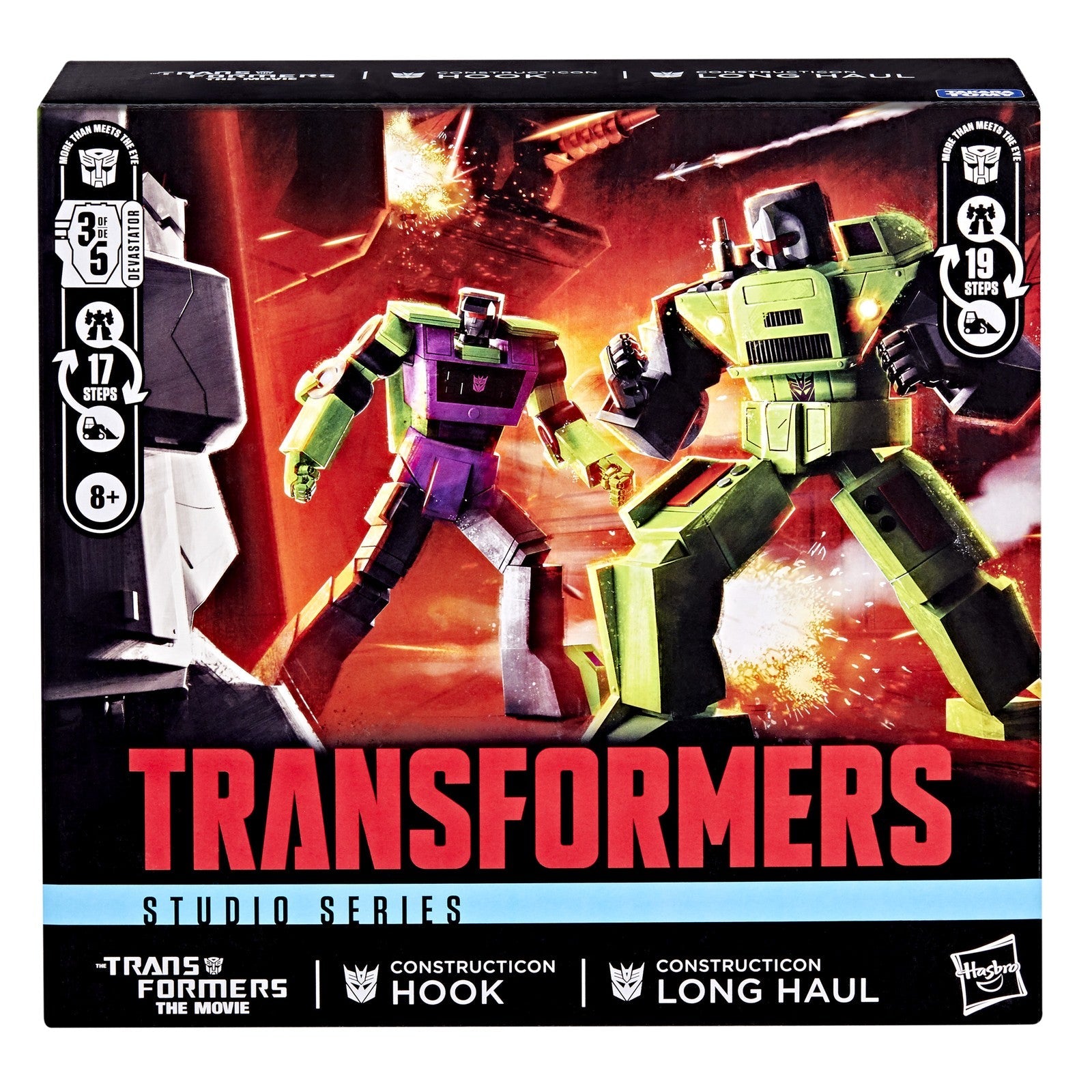 CONSTRUCTICON HOOK & LONG HAUL PACK 2 FIGURAS 16,5 CM TRANSFORMERS: THE MOVIE STUDIO SERIES
