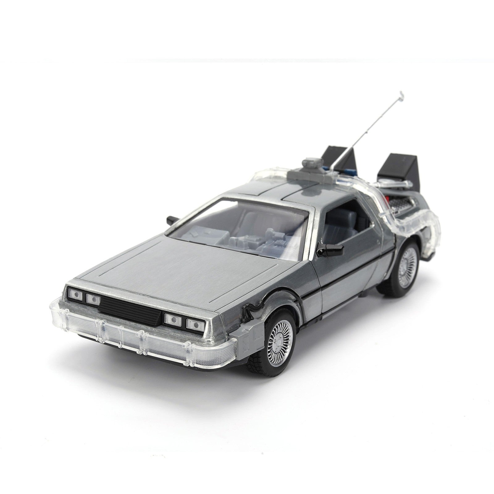 DELOREAN 40 ANIVERSARIO VEHICULO 1/24 BACK TO THE FUTURE SCALE HOLLYWOOD RIDES