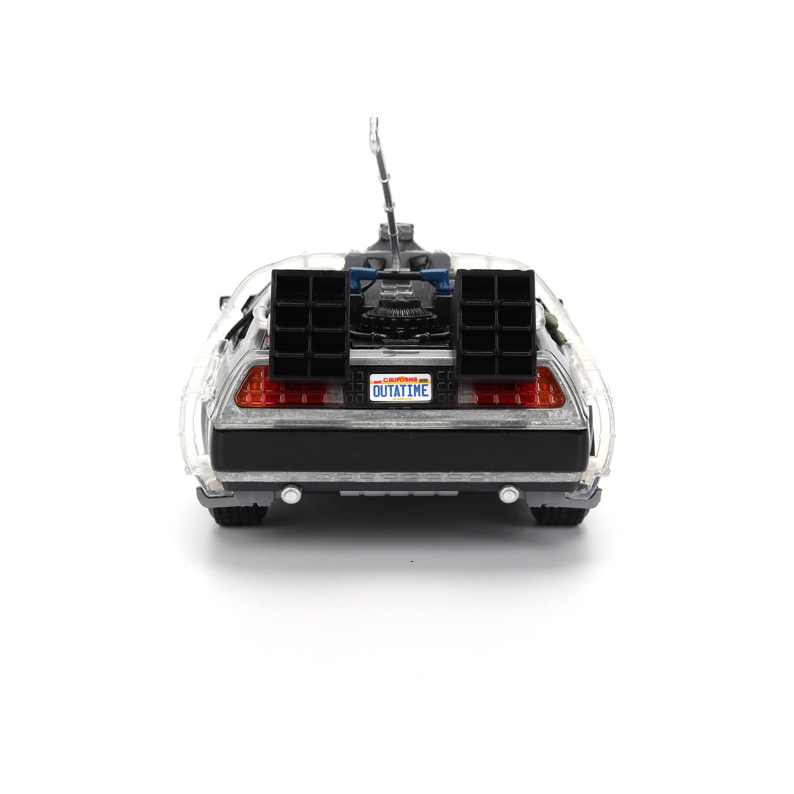 DELOREAN 40 ANIVERSARIO VEHICULO 1/24 BACK TO THE FUTURE SCALE HOLLYWOOD RIDES