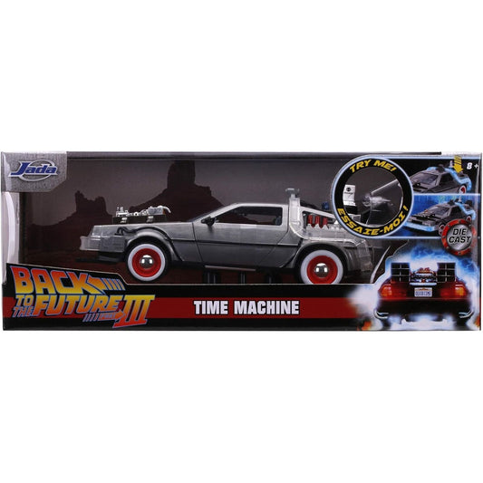 DELOREAN TIME MACHINE VEHICULO 1/24 SCALE BACK TO THE FUTURE III 