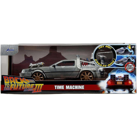 DELOREAN TIME MACHINE 1885 VEHICULO 1/24 SCALE BACK TO THE FUTURE III