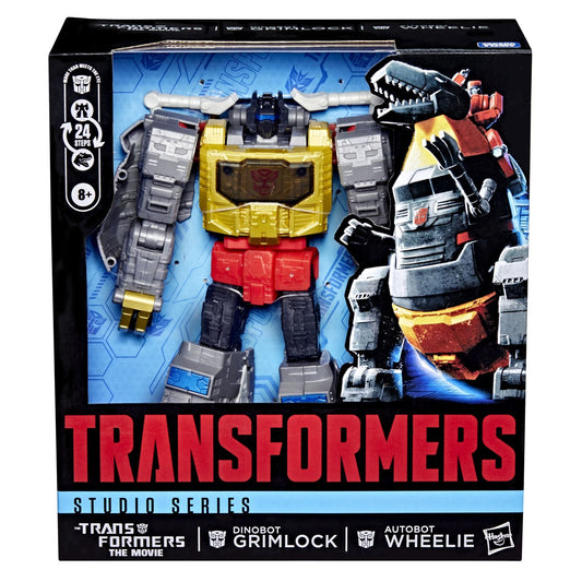 DINOBOT GRIMLOCK & AUTOBOT WHEELIE LEADER CLASS FIGURA 21,5 CM TRANSFORMERS: THE MOVIE STUDIO SERIES