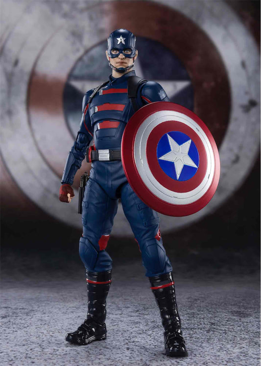 FIGURA TAMASHI NATIONS CAPITAN AMERICA JOHN WALKER MARVEL THE FALCON AND THE WINTER SOLDIER S.